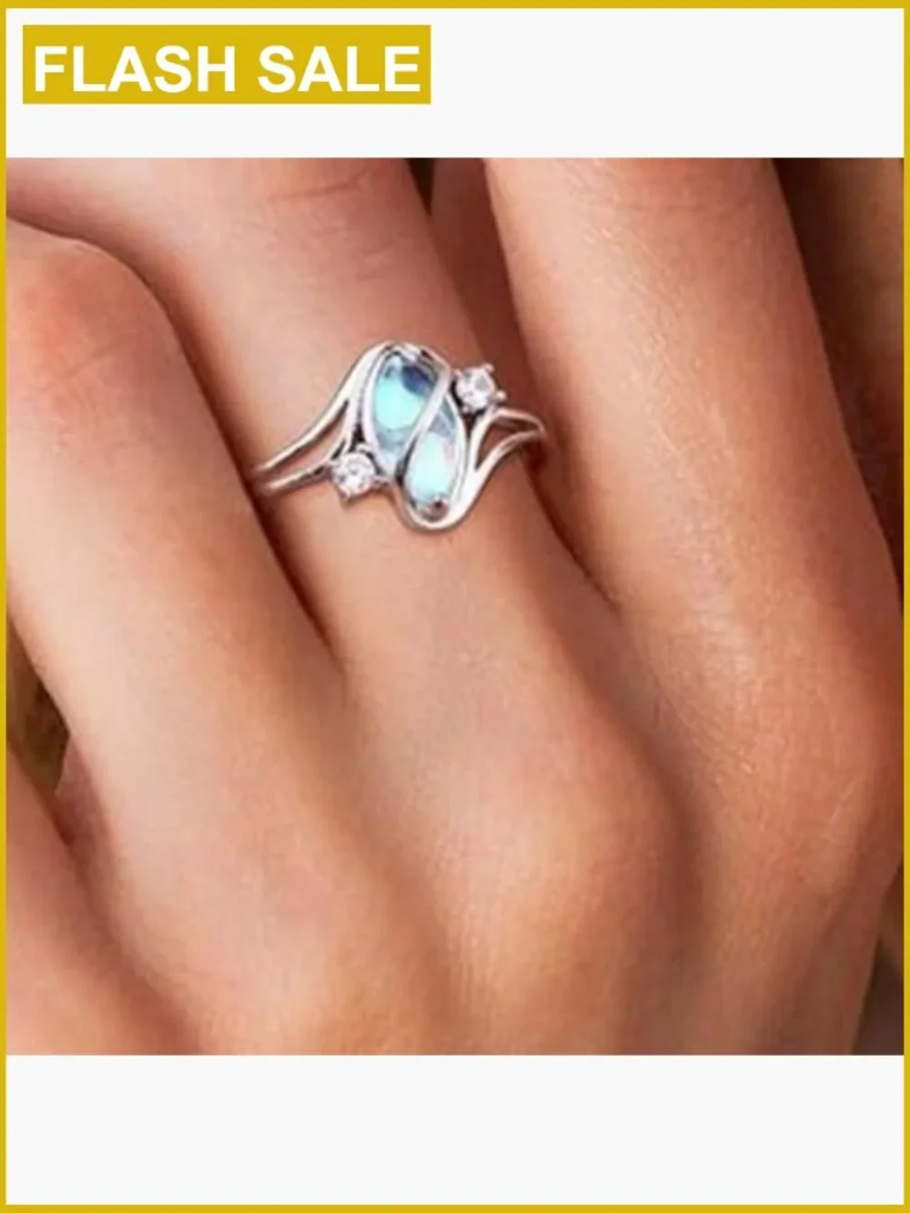 Oval Mood Color Changing Engagement Promise Ring Size 8
